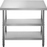 VEVOR Mesa de preparación Mesa De Trabajo Mesa De Cocina 60 x 14 x 33 pulgadas mesa de acero inoxidable comercial para barbacoa