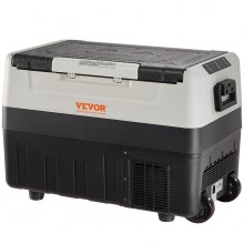 VEVOR Refrigerador para automóvil, refrigerador para automóvil de 12 voltios, congelador portátil de doble zona de 37 QT/35 L, rango ajustable de -4 ? -50 ?, refrigerador de compresor de 12/24 V CC y