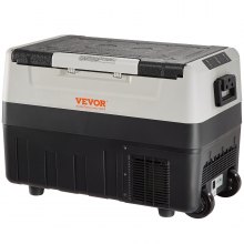 VEVOR Refrigerador para automóvil, refrigerador para automóvil de 12 voltios, congelador portátil de doble zona de 58 QT/55 L, rango ajustable de -4 ? -50 ?, refrigerador de compresor de 12/24 V CC y