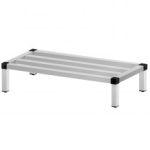 Estante de almacenamiento de aluminio VEVOR, estante de alimentos de piso comercial de 48 x 14 pulgadas, 8 pulgadas fuera del piso, estante de almacenamiento de aluminio de capacidad de 1000 libras, almacenamiento de servicio de alimentos comercial en restaurante, cocinas, tiendas