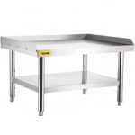VEVOR Soporte para parrilla de acero inoxidable mesa de cocina mesa acero inoxidable 60 x 30 x 24 pulgadas mesa de soporte para parrilla con estante