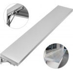 Estante de concesión VEVOR de 70,8 pulgadas de largo x 11,4 pulgadas de ancho con marco de acero inoxidable y tablero de superficie para ventana de servicio de remolque de alimentos