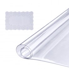 VEVOR Protector de Mesa Transparente, 24" x 36"/613 x 922 mm Cubierta de Mesa, Mantel de plástico PVC de 1,5 mm de Grosor, Protector de Escritorio Impermeable para Escritorio, Mesa de Centro, Mesa de Comedor