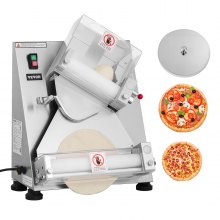 Rodillo laminador de masa para pizza de 14 pulgadas, prensa comercial automática para masa de pizza de 370 W