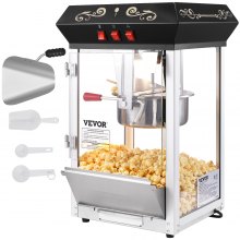 Máquina para hacer palomitas de maíz de encimera, 850 W, 8 oz, 48 tazas, color negro