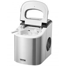 Máquina de hielo portátil para encimera, 33 lb/24 h, autolimpiante, con canasta para pala, para bar en casa